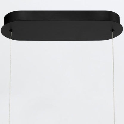 Eurofase Demark Matte Black Modern Linear Pendant Chandelier