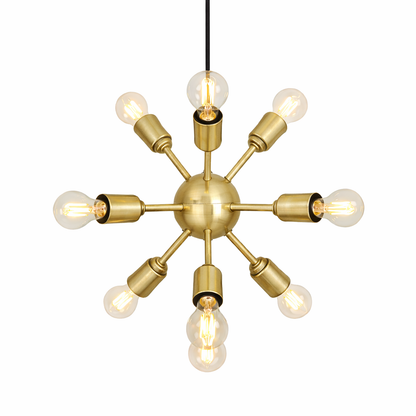 Mullan Lighting Glenties 10-Light Brass Sputnik Chandelier