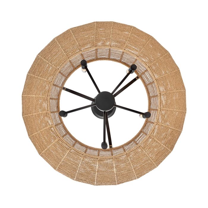 Hinkley Luca 5-Light Black and Camel Modern Duo-Mount Pendant Chandelier
