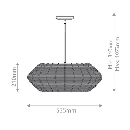 Hinkley Luca 3-Light Black and Camel Modern Duo-Mount Pendant Chandelier