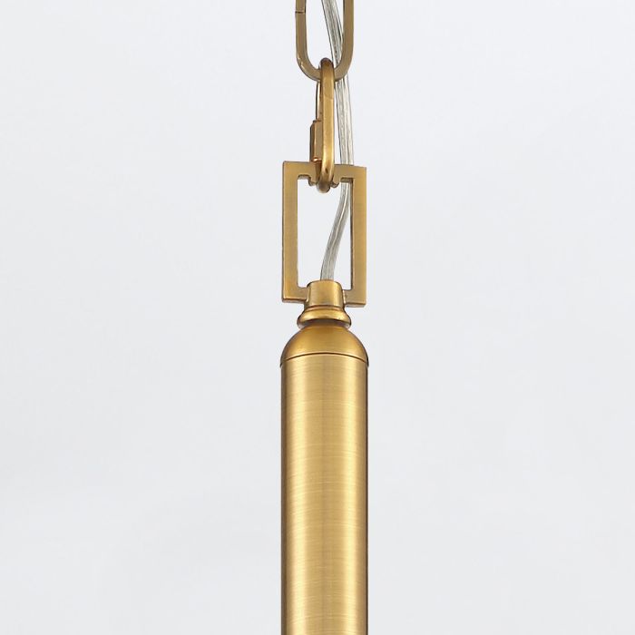 Eurofase Nottingham 3-Light Antique Brass Globe Pendant Chandelier