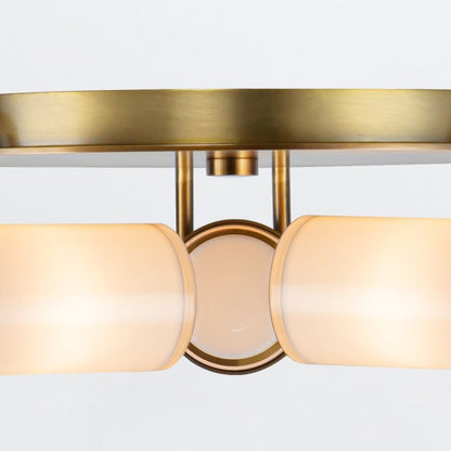 Alora Wynwood 3-Light Vintage Brass Flush Mount Chandelier