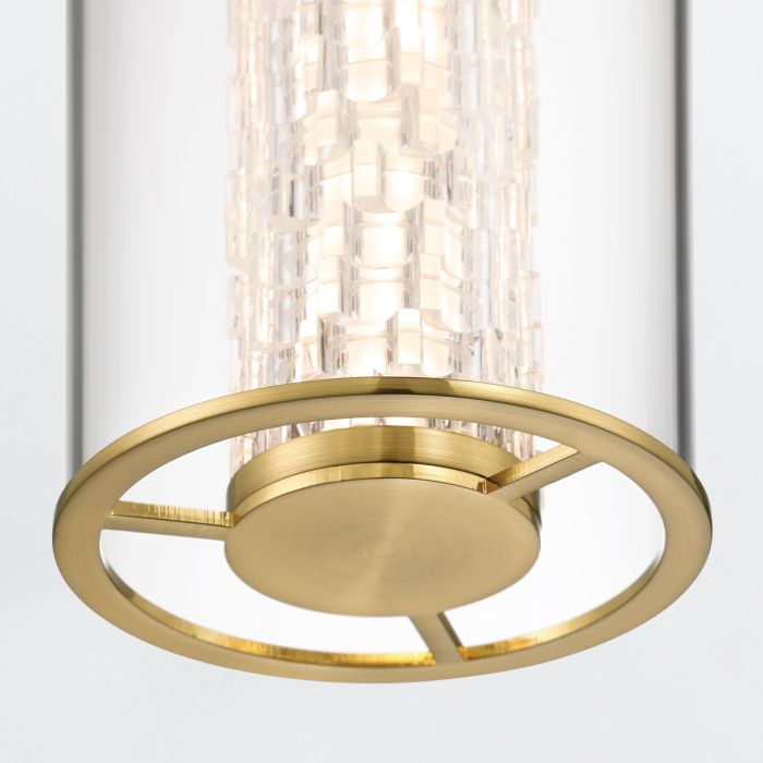 Eurofase Espada 1-Light Brushed Gold Modern Pendant Chandelier