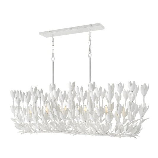 Hinkley Flora 10-Light Textured Plaster Linear Chandelier