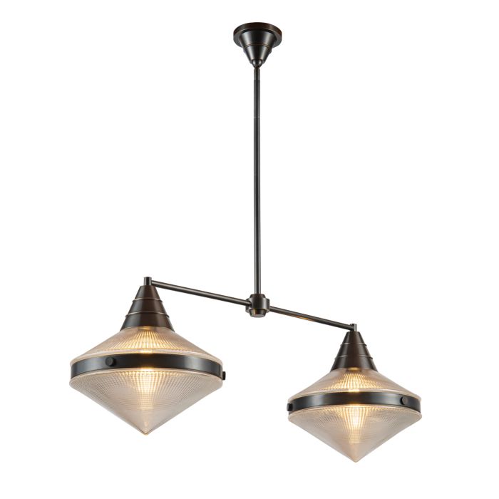 Alora Willard 2-Light Urban Bronze Linear Island Pendant Chandelier