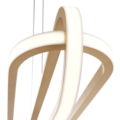 Eurofase Demark Matte Gold Modern Linear Pendant Chandelier