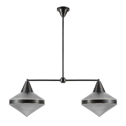 Alora Willard 2-Light Urban Bronze Linear Island Pendant Chandelier