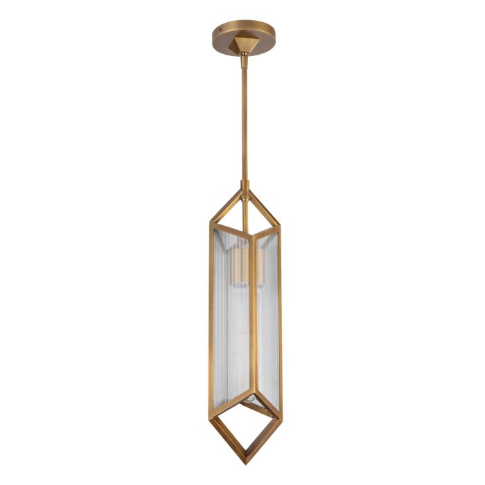 Alora Cairo 1-Light Vintage Brass Modern Pendant Chandelier