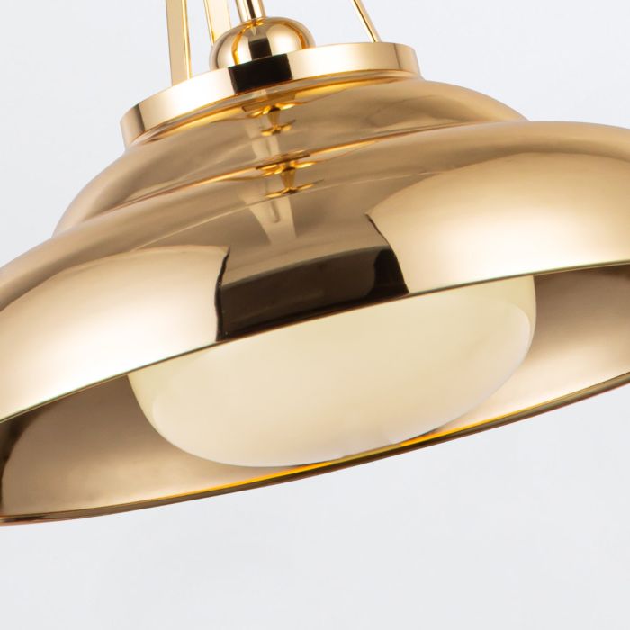 Alora Palmetto 1-Light Polished Brass Modern Pendant Chandelier