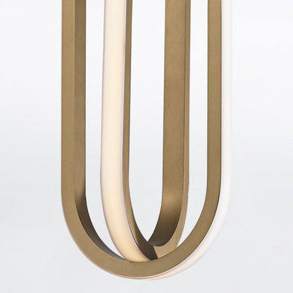 Eurofase Demark 1-Light Matte Gold Modern Pendant Chandelier