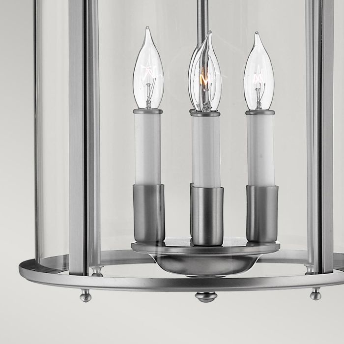 Hinkley Gentry 4-Light Pewter Medium Lantern Pendant Chandelier