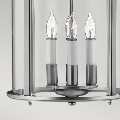 Hinkley Gentry 4-Light Pewter Medium Lantern Pendant Chandelier