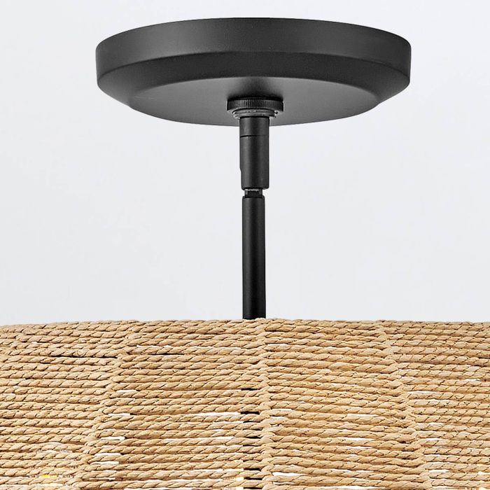 Hinkley Luca 3-Light Black and Camel Modern Duo-Mount Pendant Chandelier