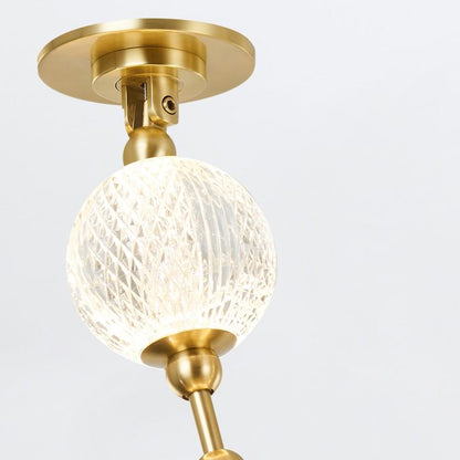 Alora Marni 8-Head Natural Brass LED Modern Pendant Chandelier
