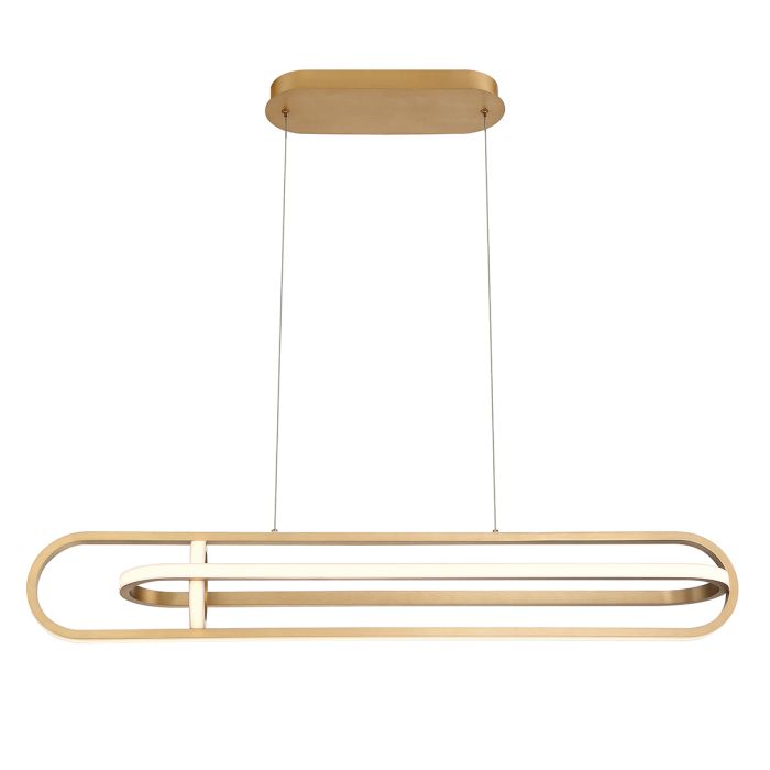 Eurofase Demark Matte Gold Modern Linear Pendant Chandelier