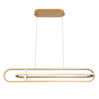Eurofase Demark Matte Gold Modern Linear Pendant Chandelier