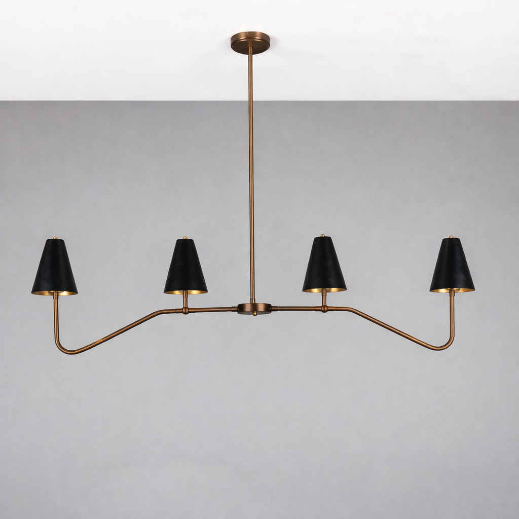 Mullan Lighting Salvador 4-light Island Brass Bar Chandelier