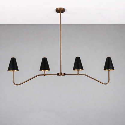 Mullan Lighting Salvador 4-light Island Brass Bar Chandelier