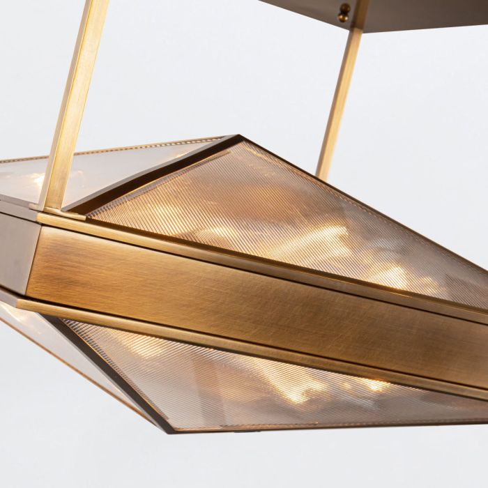 Alora Cairo 4-Light Vintage Brass Semi-Flush Chandelier