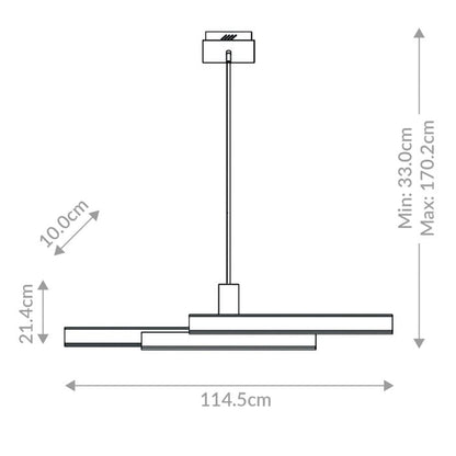 Eurofase Cameno Matte Gold Modern Linear Pendant Chandelier