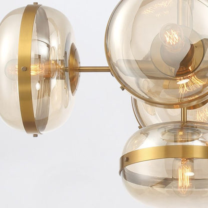 Eurofase Nottingham 10-Light Antique Brass Linear Pendant Chandelier