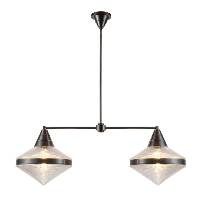 Alora Willard 2-Light Urban Bronze Linear Island Pendant Chandelier