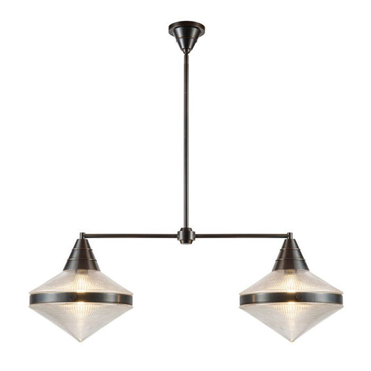 Alora Willard 2-Light Urban Bronze Linear Island Pendant Chandelier