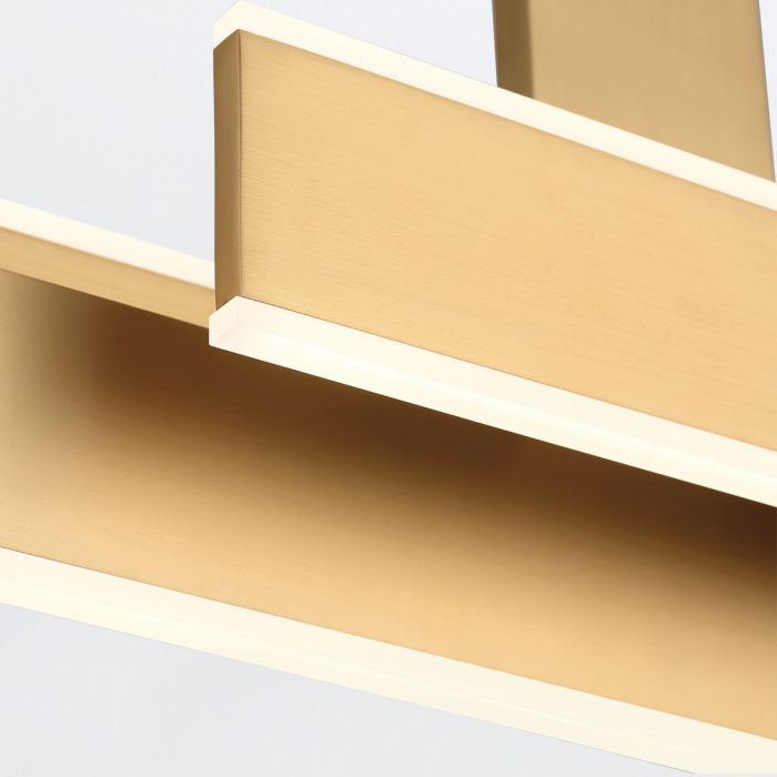 Eurofase Cameno Matte Gold Modern Linear Pendant Chandelier