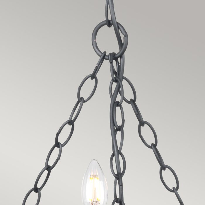 Elstead Lighting Saxon 5-Light Black Wagon Wheel Chandelier