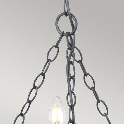 Elstead Lighting Saxon 5-Light Black Wagon Wheel Chandelier