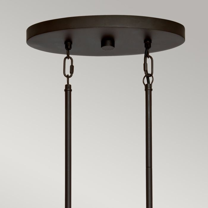 Elstead Lighting Taiko 5-Light Olde Bronze Island Pendant Drum Chandelier