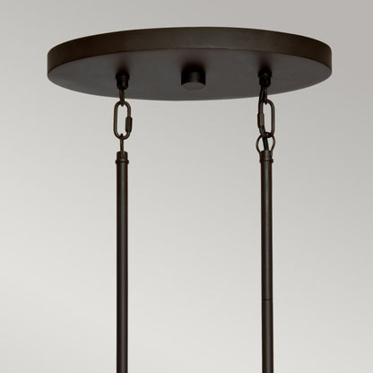 Elstead Lighting Taiko 5-Light Olde Bronze Island Pendant Drum Chandelier