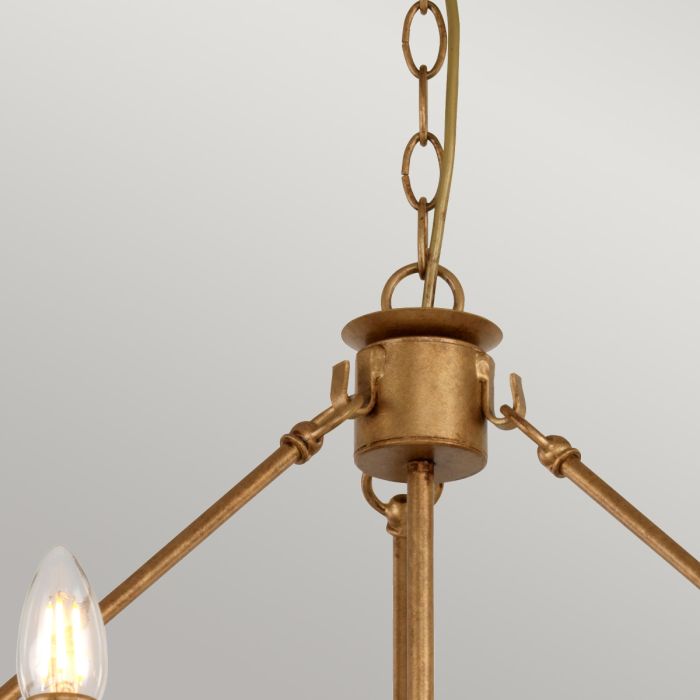 Elstead Lighting Windsor 12-Light Gold Patina Wagon Wheel Chandelier