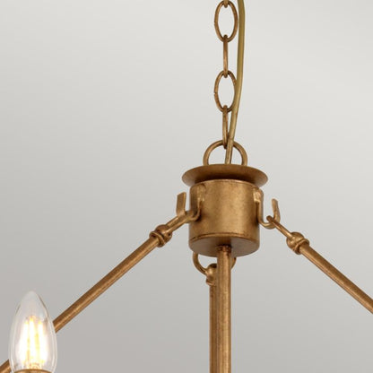 Elstead Lighting Windsor 12-Light Gold Patina Wagon Wheel Chandelier