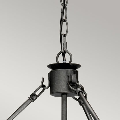 Elstead Lighting Windsor 12-Light Graphite Wagon Wheel Chandelier