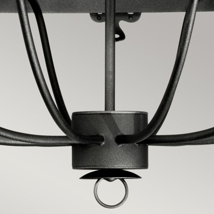 Elstead Lighting Windsor 12-Light Graphite Wagon Wheel Chandelier
