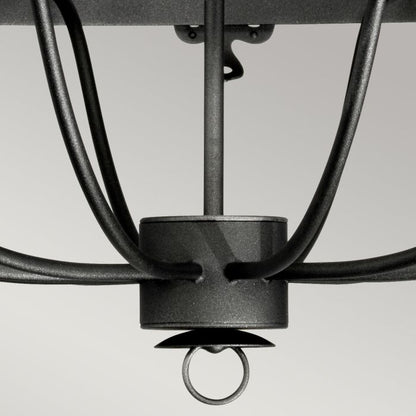 Elstead Lighting Windsor 12-Light Graphite Wagon Wheel Chandelier