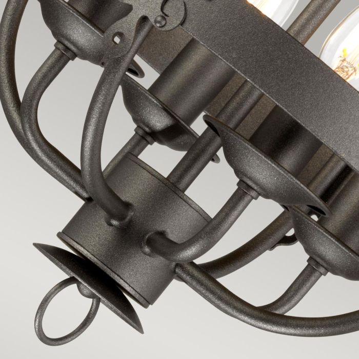 Elstead Lighting Windsor 4-Light Graphite Cage Chandelier