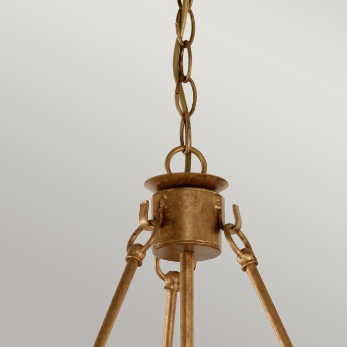 Elstead Lighting Windsor 6-Light Gold Patina Wagon Wheel Chandelier