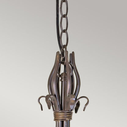 Elstead Lighting Windermere 6-Light Rust/Gold Candle Chandelier