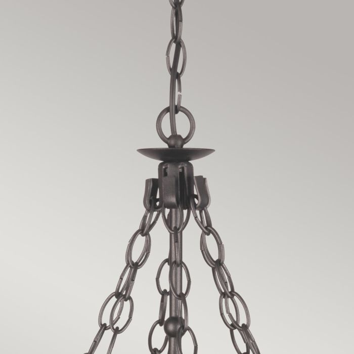 Elstead Lighting Warwick 6-Light Graphite Black Wagon Wheel Chandelier
