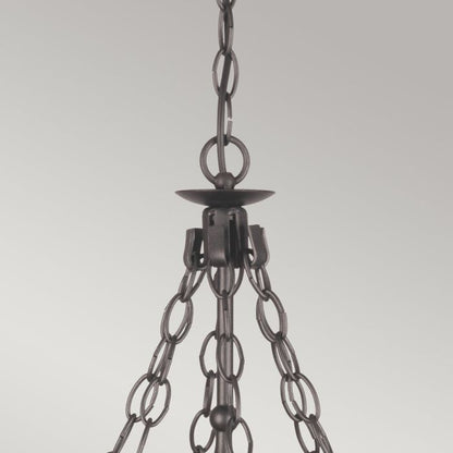 Elstead Lighting Warwick 6-Light Graphite Black Wagon Wheel Chandelier
